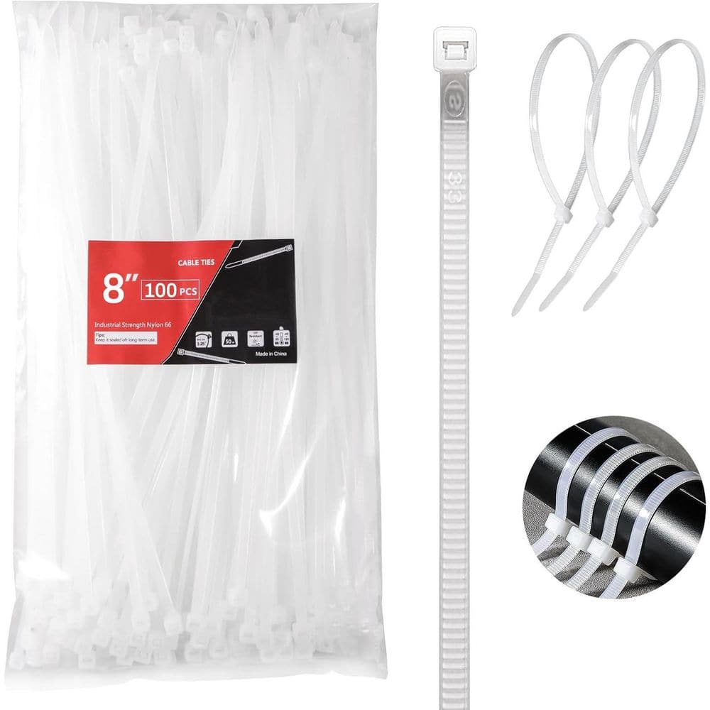 UV Resistant Nylon Cable Zip Tie 8 in. White 100-Pack B0CY44MS17 price history on PriceWatchPro