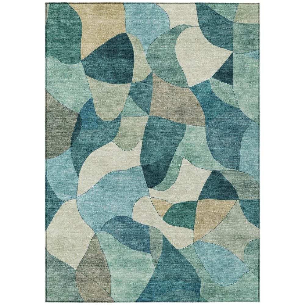 Chantille Machine Washable Indoor/Outdoor Abstract ACN2814 Teal 9 ft. x 12 ft. Area Rug price history on PriceWatchPro