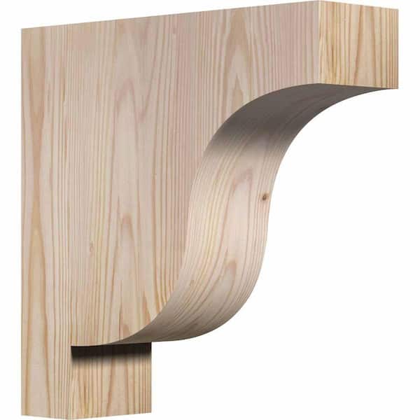 Ekena Millwork 3-1/2 in. x 12 in. x 12 in. Douglas Fir Newport Smooth Corbel