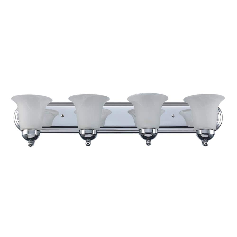 Polished Chrome Bell Shade Bathroom Vanity Light