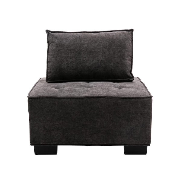 wetiny Grey Armless Accent Chair
