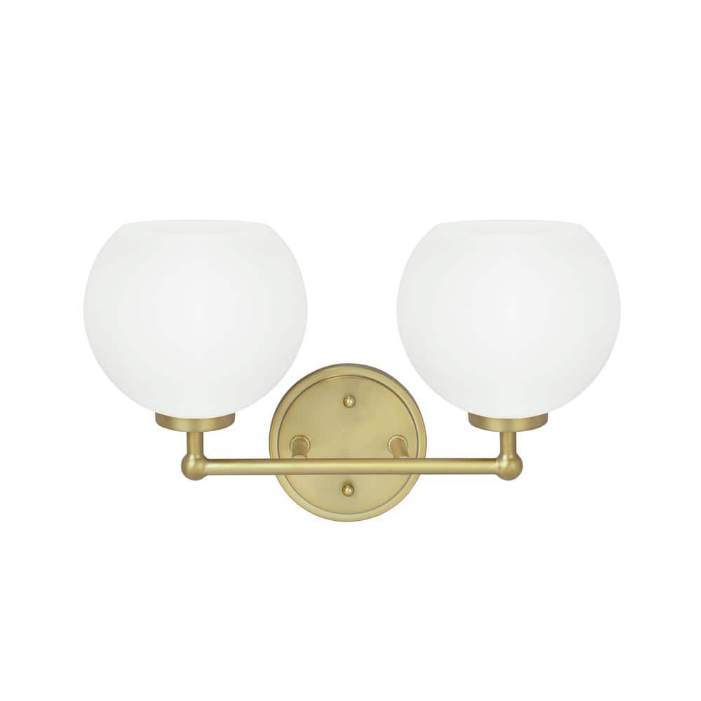 2-Light Gold Vanity Light with Opal Glass Shade price history on PriceWatchPro