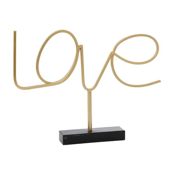 Novogratz 13 in. H Metal Love Decorative Sign