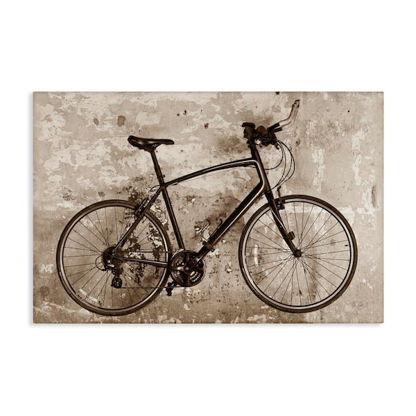 Stupell Industries Distressed Vintage Bike by Deborah Revell Unframed Typography Graphic Art Print 24 in. x 36 in.