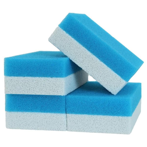 Pumice Stone and Sponge Combination Cleaner for Grills, Cast Iron Cookware, Oven, Grate, and Stovetop (4-Pack)