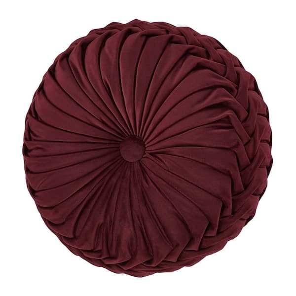 J QUEEN NEW YORK INC Toulhouse Polyester Tufted Round Decorative Throw Pillow 15 X 15 in.