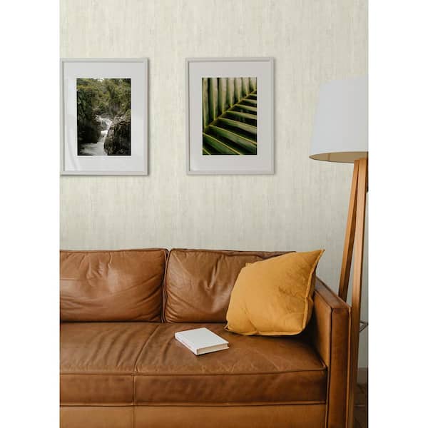 White Cream Dimensional Natural Wood Peel and Stick Vinyl Wallpaper Roll