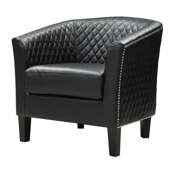 PRI Black Leather Arm Chair