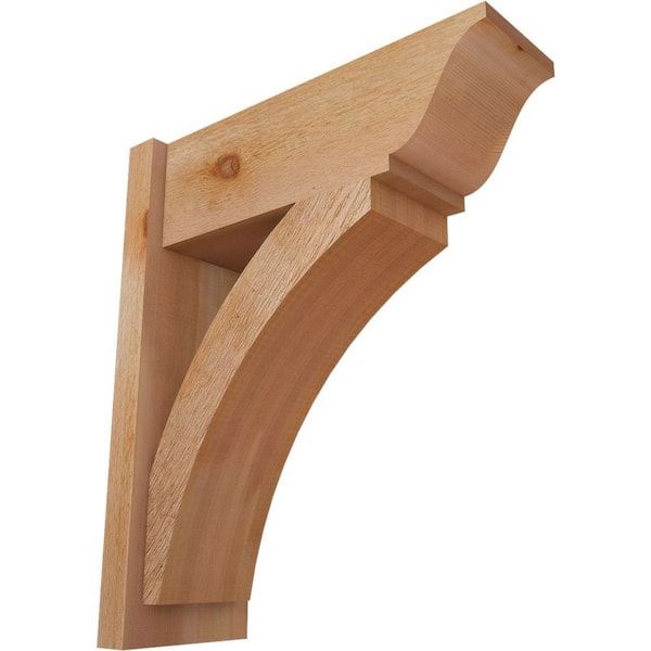 Ekena Millwork 8 in. x 26 in. x 22 in. Thorton Traditional Rough Sawn Western Red Cedar Outlooker