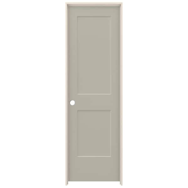 JELD-WEN 24 in. x 80 in. Monroe Desert Sand Right-Hand Smooth Solid Core Molded Composite MDF Single Prehung Interior Door