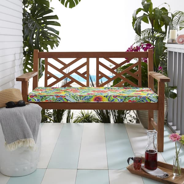 Greendale Home Fashions Solid Forest Green Sunbrella Rectangle Outdoor  Bench/Swing Cushion SC4805-FOREST - The Home Depot
