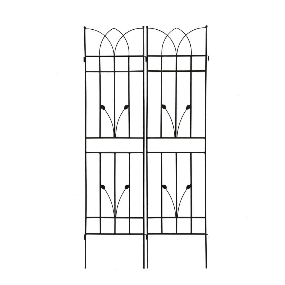 71 in. Metal Garden Trellis, Outdoor Flower Support, Rustproof Trellis for 