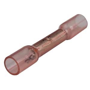 Heat Shrink Butt Connectors, Wire Range: 22-18 - Red, 500 Pack