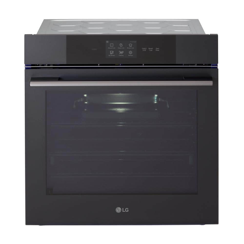 24 in. 3.0 Cu. Ft. Smart Single Electric Wall Oven with Pro Bake, Insta View, Air Fry and Steam Sous Vide in Matte Black