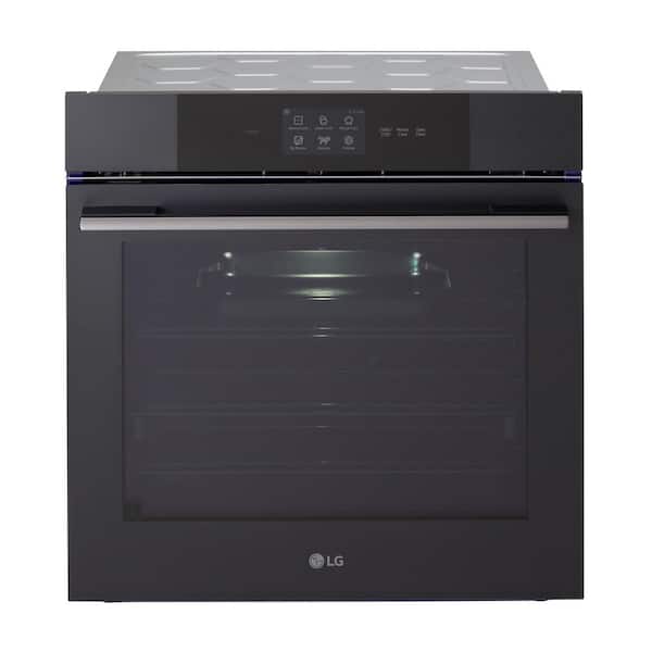 24 in. 3.0 Cu. Ft. Smart Single Electric Wall Oven with Pro Bake, Insta View, Air Fry and Steam Sous Vide in Matte Black