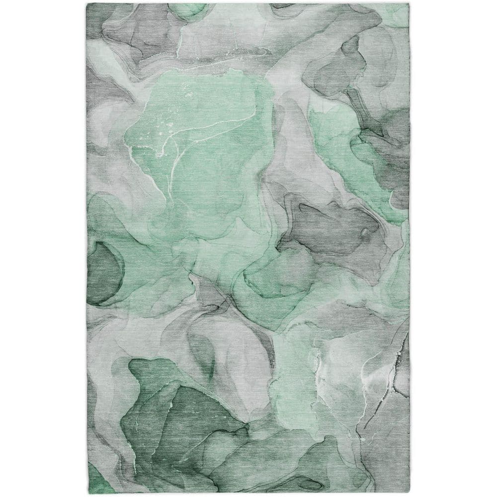 Dream Shag Premium Machine Washable Abstract ADS504 Green 10 ft. x 14 ft. Area Rug price history on PriceWatchPro