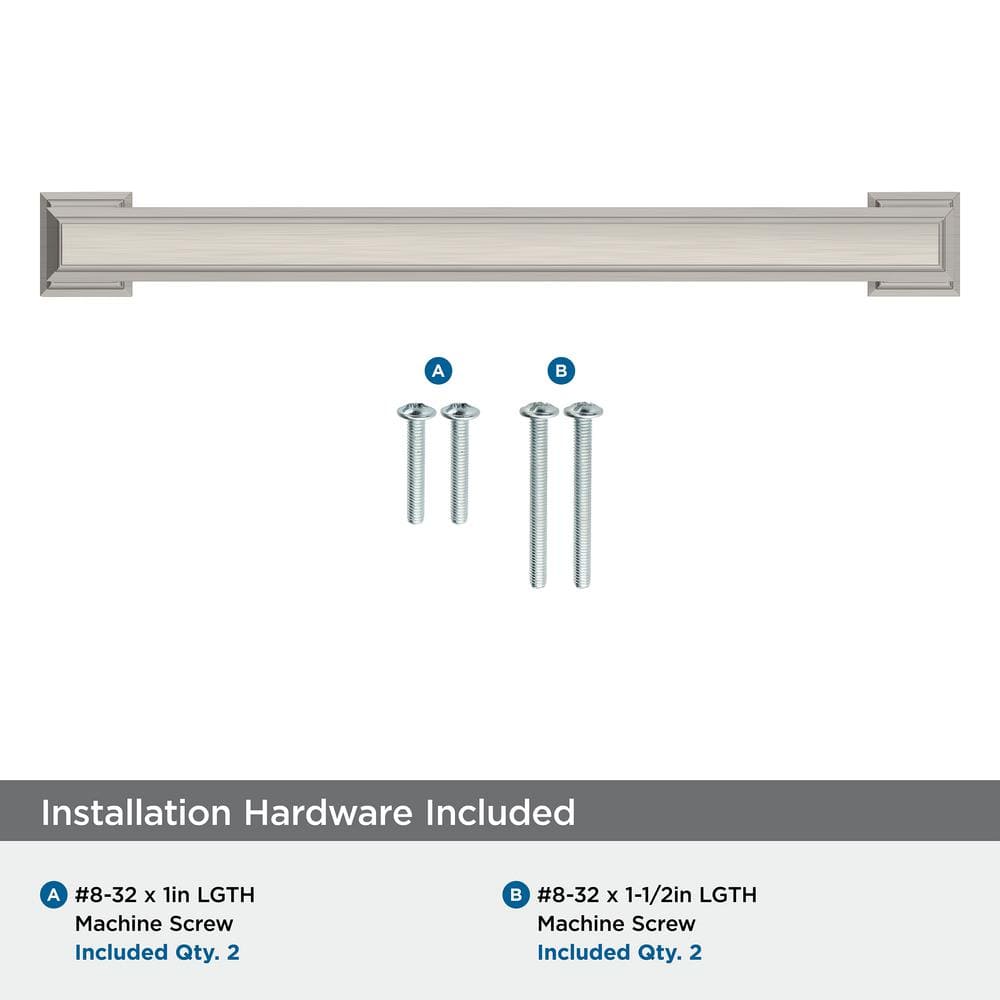 Brushed Nickel 7-Inch Modern Cabinet Bar Pull