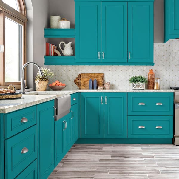 1 qt. #MQ4-20 Island Dream Satin Enamel Interior/Exterior Cabinet, Door & Trim Paint