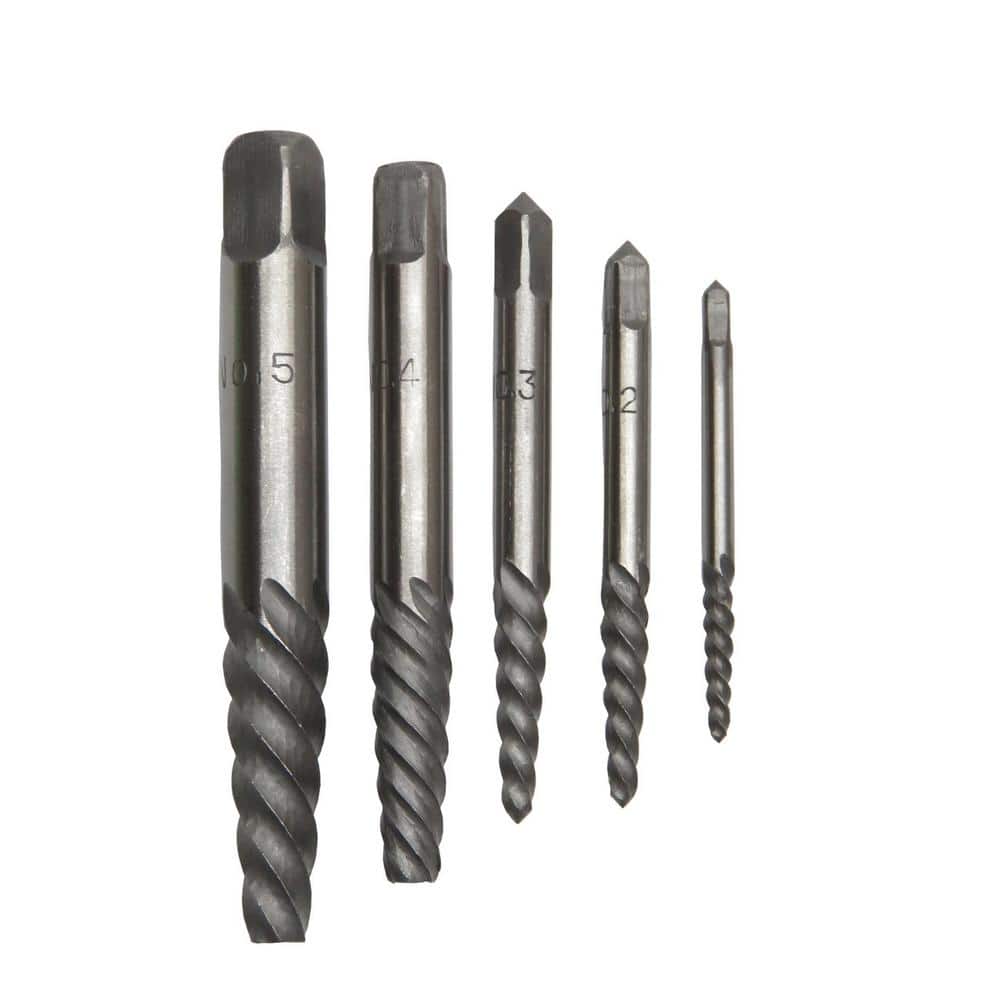 5pcs Premium Screw Extractor Set Bolt Drill Bits Mintiml Screw Easy Out with Box 