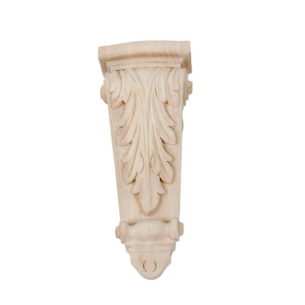 Small Unfinished Hand Carved Alder Wood Corbel