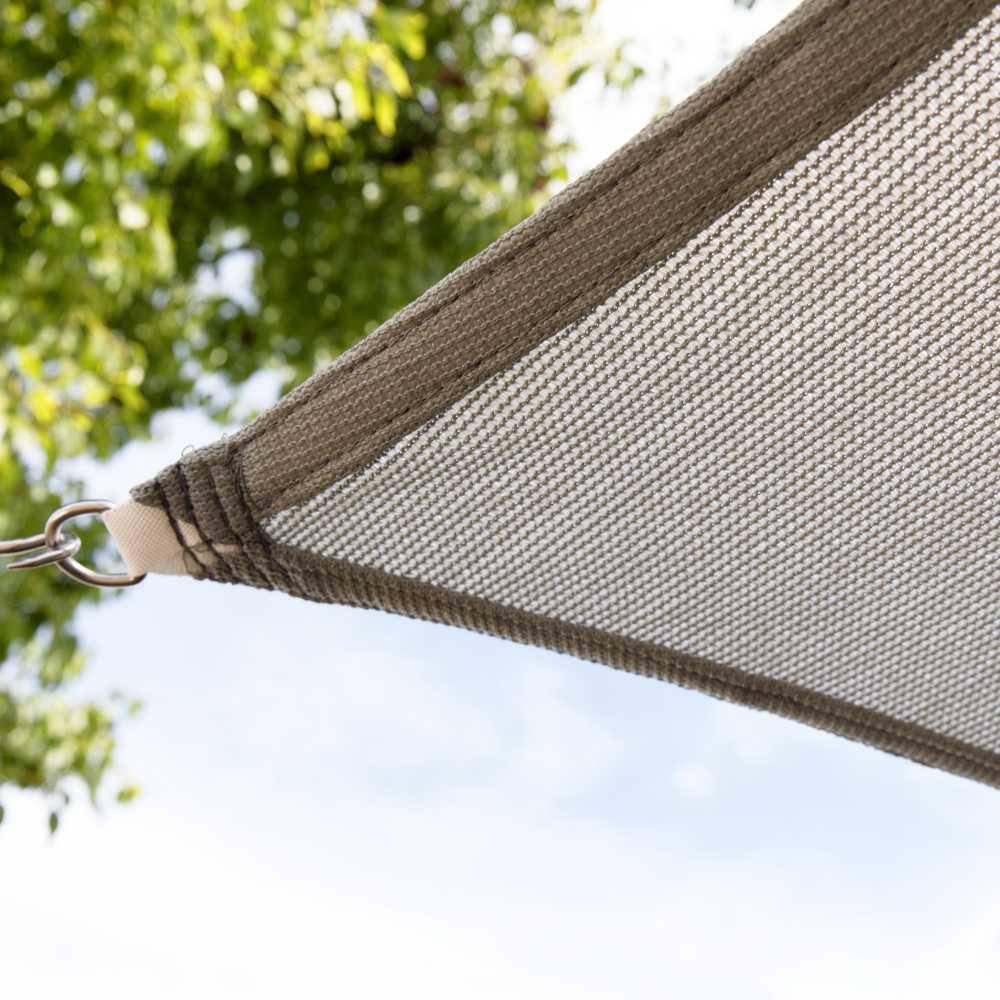 14' x 20' Gray Polyethylene Rectangle Sun Shade Sail Canopy