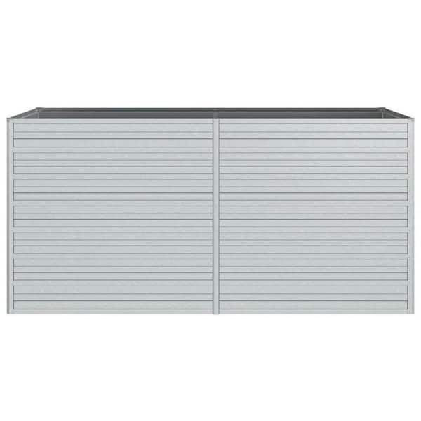63 in. x 31. 5 in. x 30.3 in. Garden Raised Bed Galvanized Metal Steel Bed, Silver