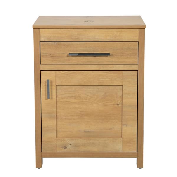 TOOLKISS 23.6 in. W x 18.1 in. D x 31.5 in. H Bath Vanity in Yellow with MDF Wood Top in Yellow