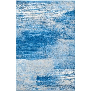 Adirondack Silver/Blue 4 ft. x 6 ft. Solid Area Rug