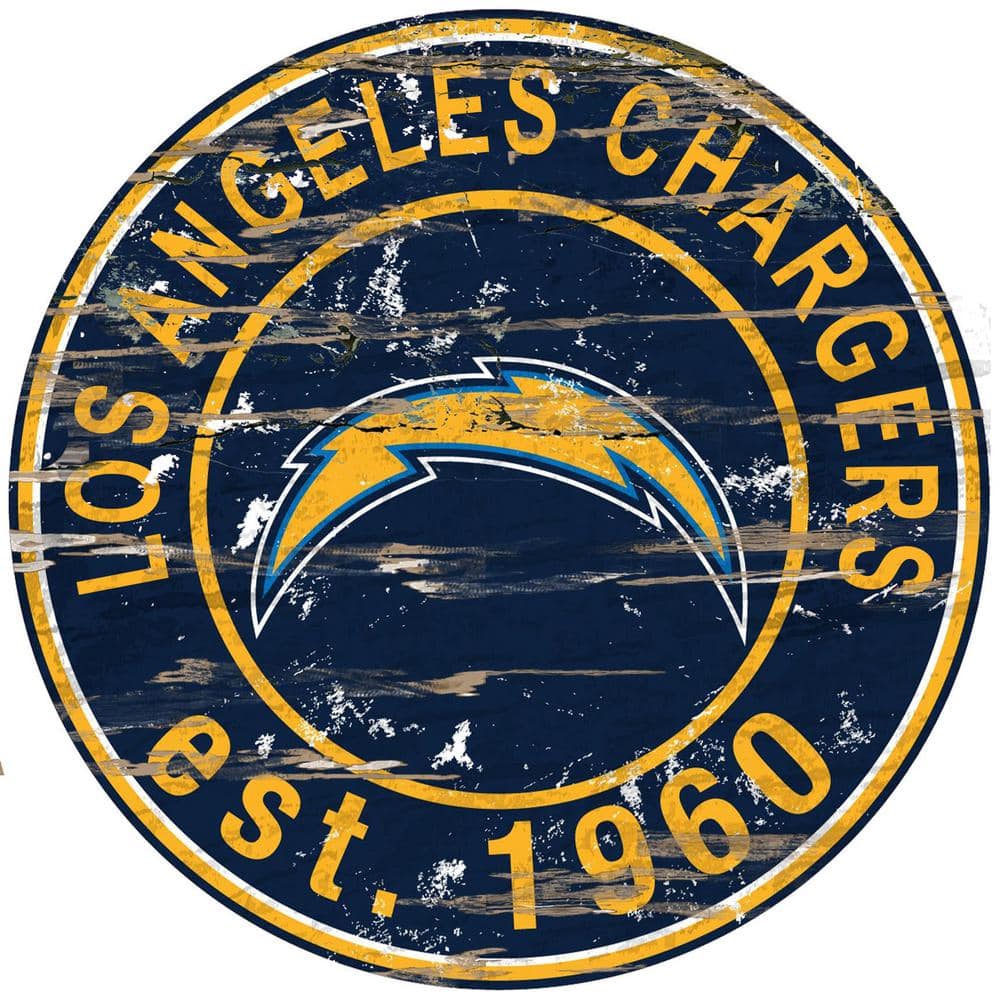Adventure Furniture 24 NFL San Diego Chargers Round Distressed Sign  N0659-SDC - The Home Depot