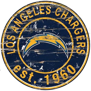 24" NFL San Diego Chargers Round Distressed Sign