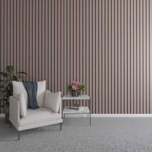 94 in. H x 2 in. W Slatwall Panels in Walnut 22-Pack