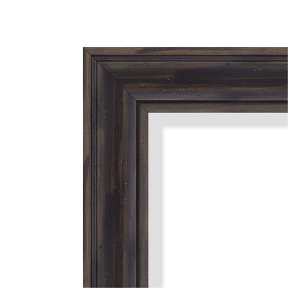 Rustic Pine Brown Narrow Distressed Wood Wall Frame