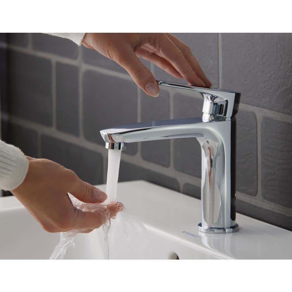 Sleek Chrome Single Handle Low Arc Bathroom Faucet