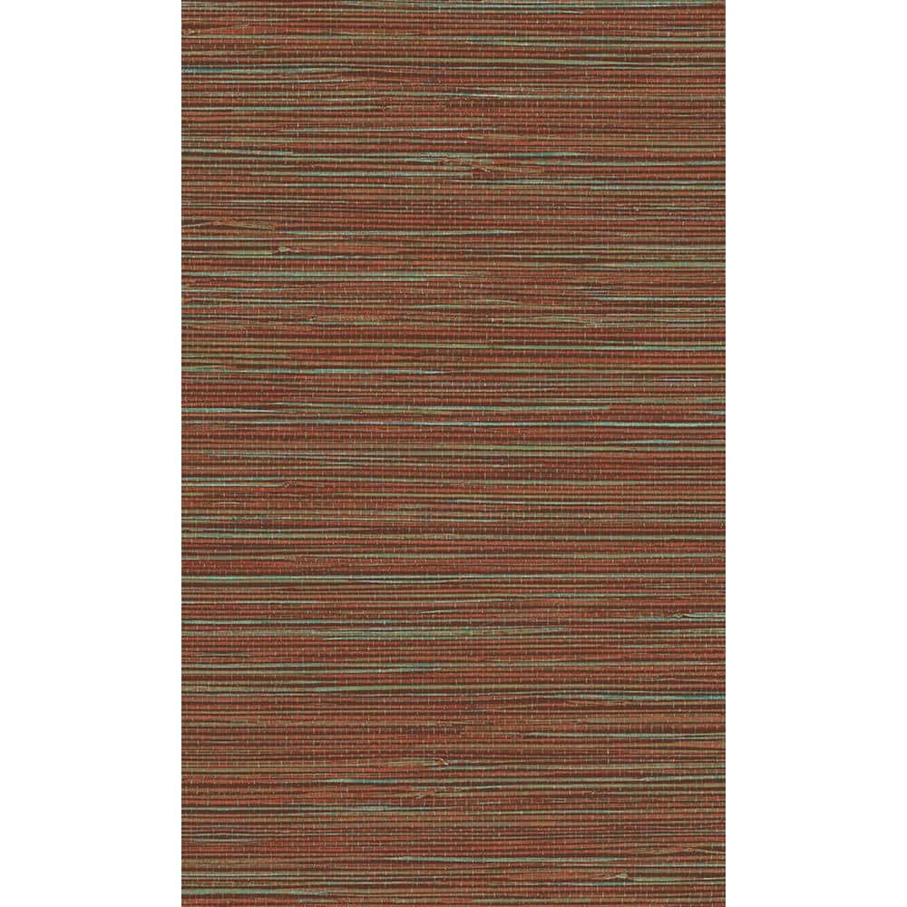 Grasscloth Style Rust and Green Non-Woven Paste the Wall Textured Wallpaper 57 sq. ft. price history on PriceWatchPro