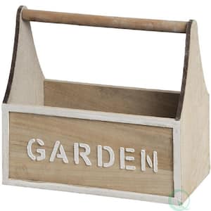 13 in. x 5.5 in. x 12.5 in. Distressed Wood Garden Carry Planter