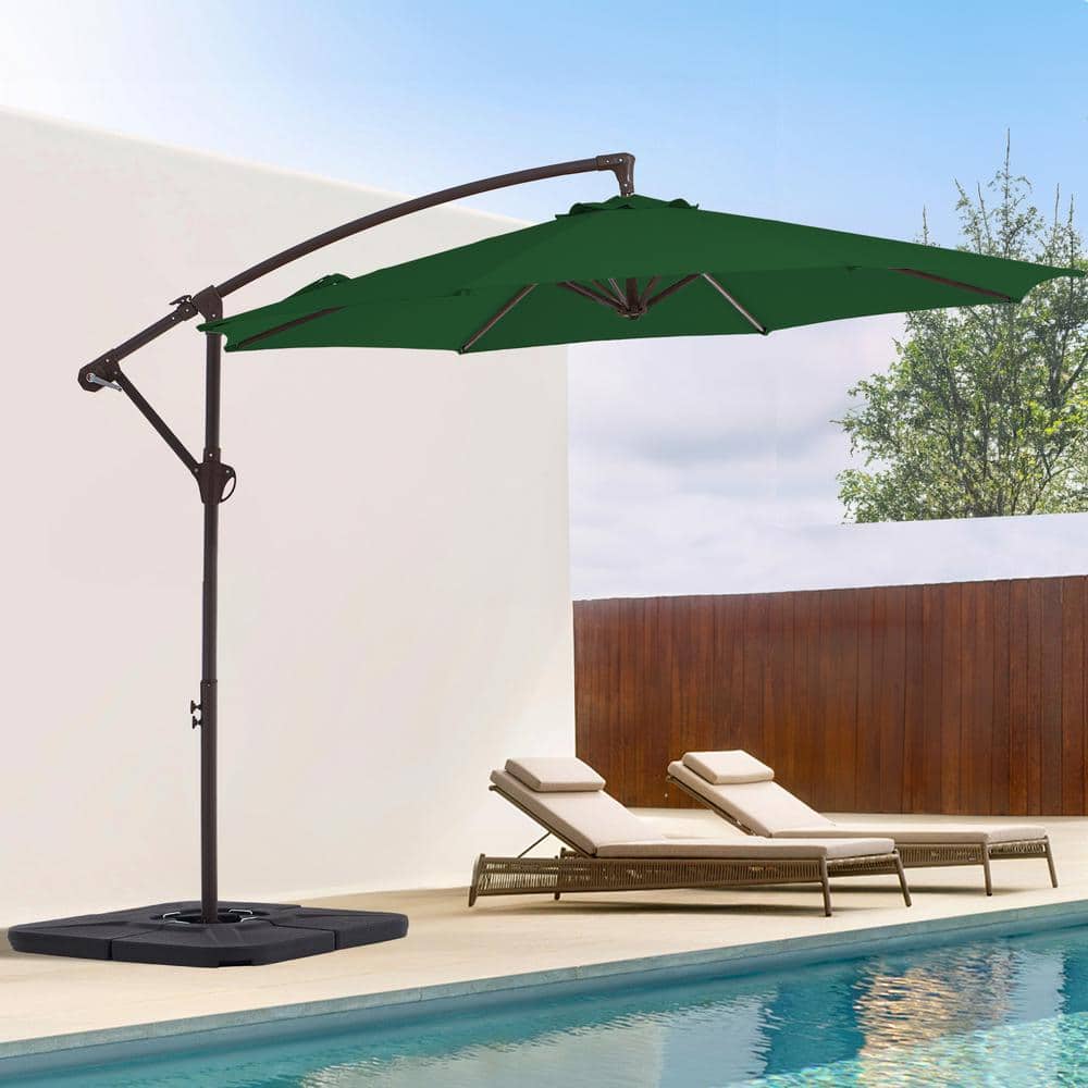 10 ft. Cantilever Round Offset Patio Umbrella in Dark Green price history on PriceWatchPro