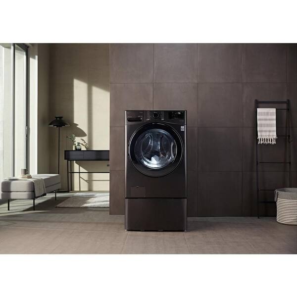 Lg Electronics 27 In 4 5 Cu Ft Black Steel Ultra Large Capacity Electric All In One Washer Dryer Combo Wm3998hba The Home Depot