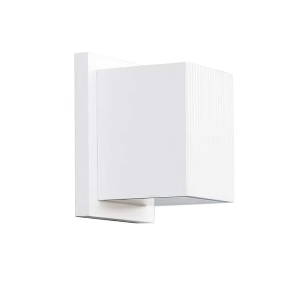 KUZCO Mavis 5-in 1-Light 17-Watt White Integrated LED Exterior Wall Sconce