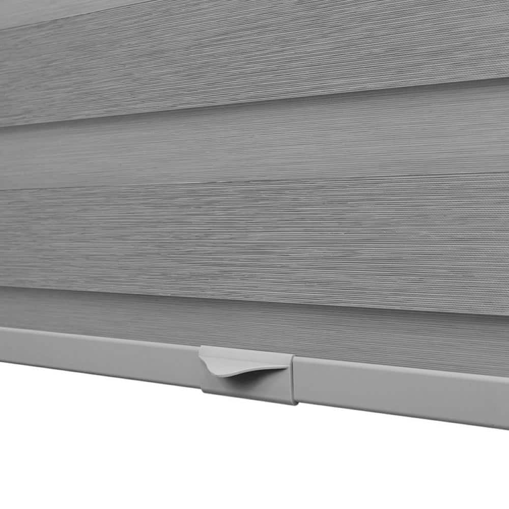 Gray Polyester Blackout Cordless Zebra Roller Shade