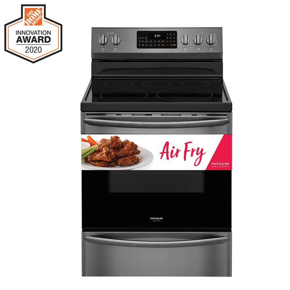Reviews For Frigidaire Gallery 5 7 Cu Ft Electric Range With True Convection Self Cleaning Oven In Black Stainless Steel With Air Fry Gcre3060ad The Home Depot