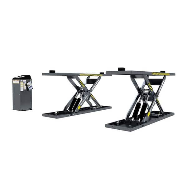 MDS-6EXF Mid-Rise Scissor Car Lift with 6000 lb. Capacity, Open Center & Extended Platform, 208-230V, 60 Hz, 1-Phase