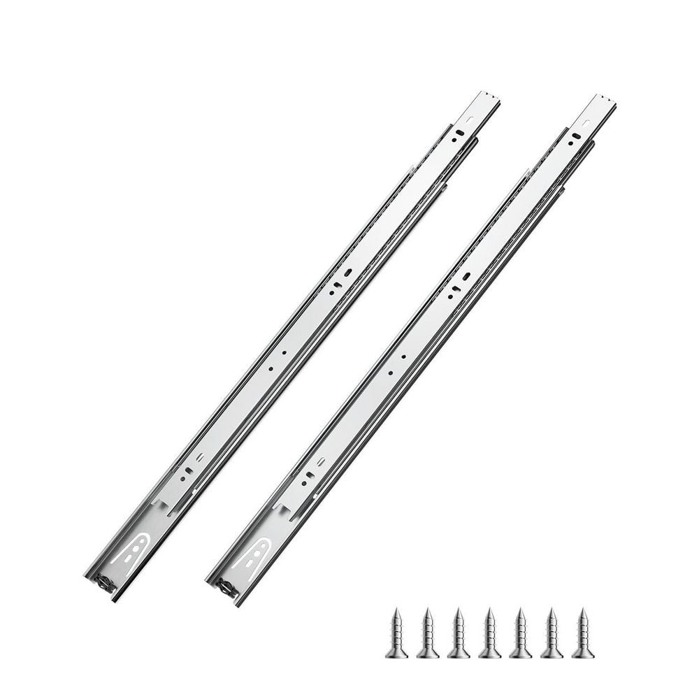 Drawer Slides, 20 in. 10 Pairs Side Mount Cabinet Rails, 100 lbs. Capacity Heavy Duty Drawer Slides Carbon Steel Silver price history on PriceWatchPro