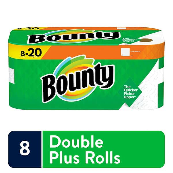 Photo 1 of Bounty White Paper Towels (8 Double Plus Rolls)