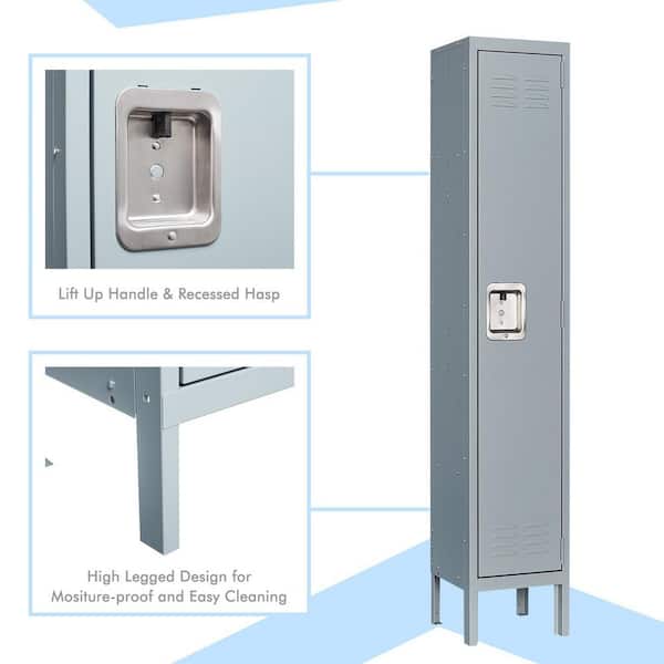 Mlezan Metal Locker Cabinet Single Tier 12 in. D x 12 in. W x 66