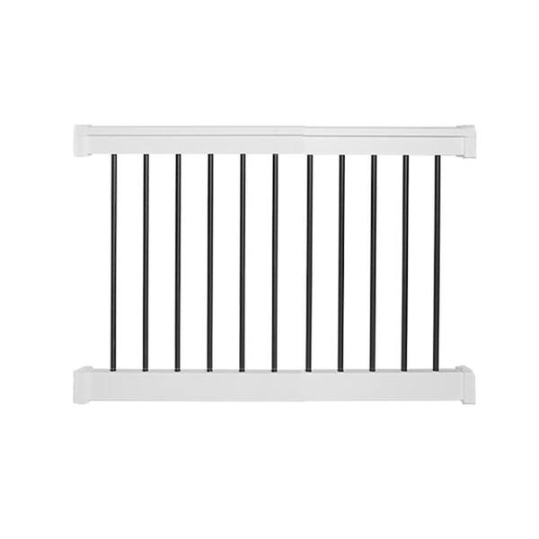 Weatherables Bellaire 3 5 Ft H X 4 Ft W White Vinyl Railing Kit Wwr Thdba42 S4 The Home Depot Weatherables Bellaire 3 5 Ft H X 4 Ft W White Vinyl Railing Kit Wwr Thdba42 S4 The Home Depot