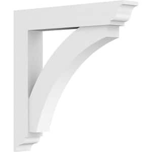 3 in. x 24 in. x 24 in. Thorton Bracket with Traditional Ends, Standard Architectural Grade PVC Bracket