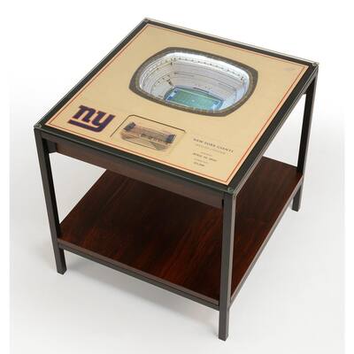 NFL New York Giants 23 in. x 22 in. 25-Layer StadiumViews Lighted End Table - MetLife Stadium