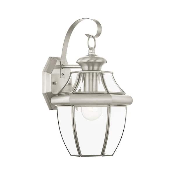 AVIANCE LIGHTING Aston 1 Light Brushed Nickel Outdoor Wall Sconce