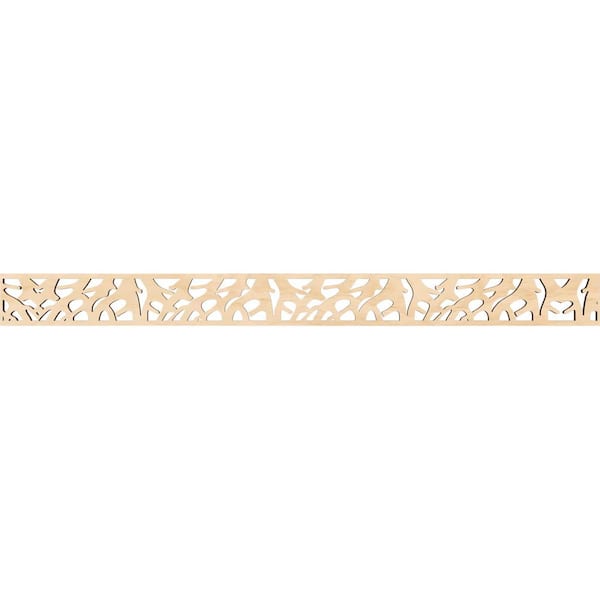 Ekena Millwork Manton Fretwork 0.375 in. D x 46.375 in. W x 4 in. L Birch Wood Panel Moulding