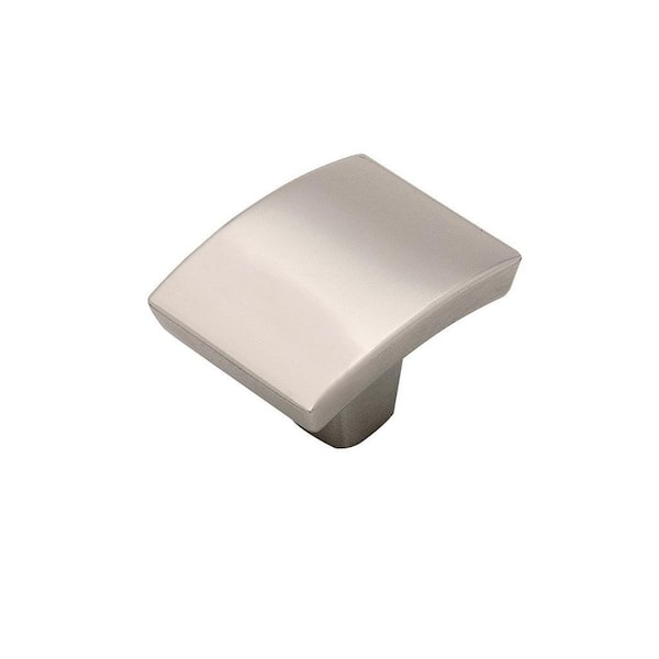 HICKORY HARDWARE Rotterdam Collection 1-3/8 in. x 1-1/8 in. Polished Nickel Finish Cabinet Knob